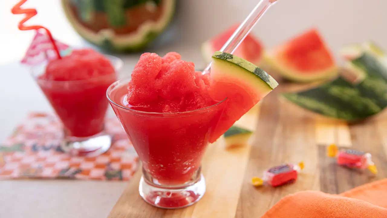 watermelon slushies with watermelon jolly rancher candies