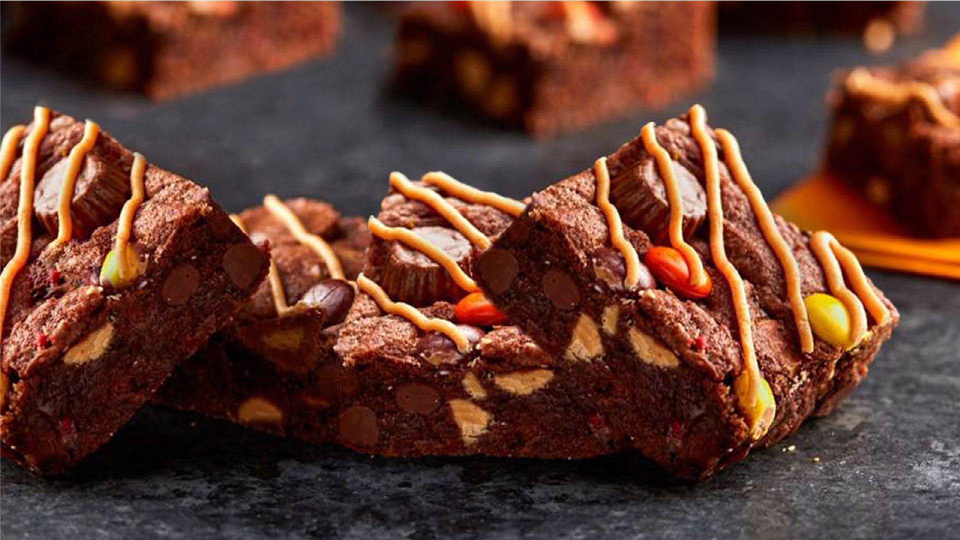 loaded reeses cookie bars