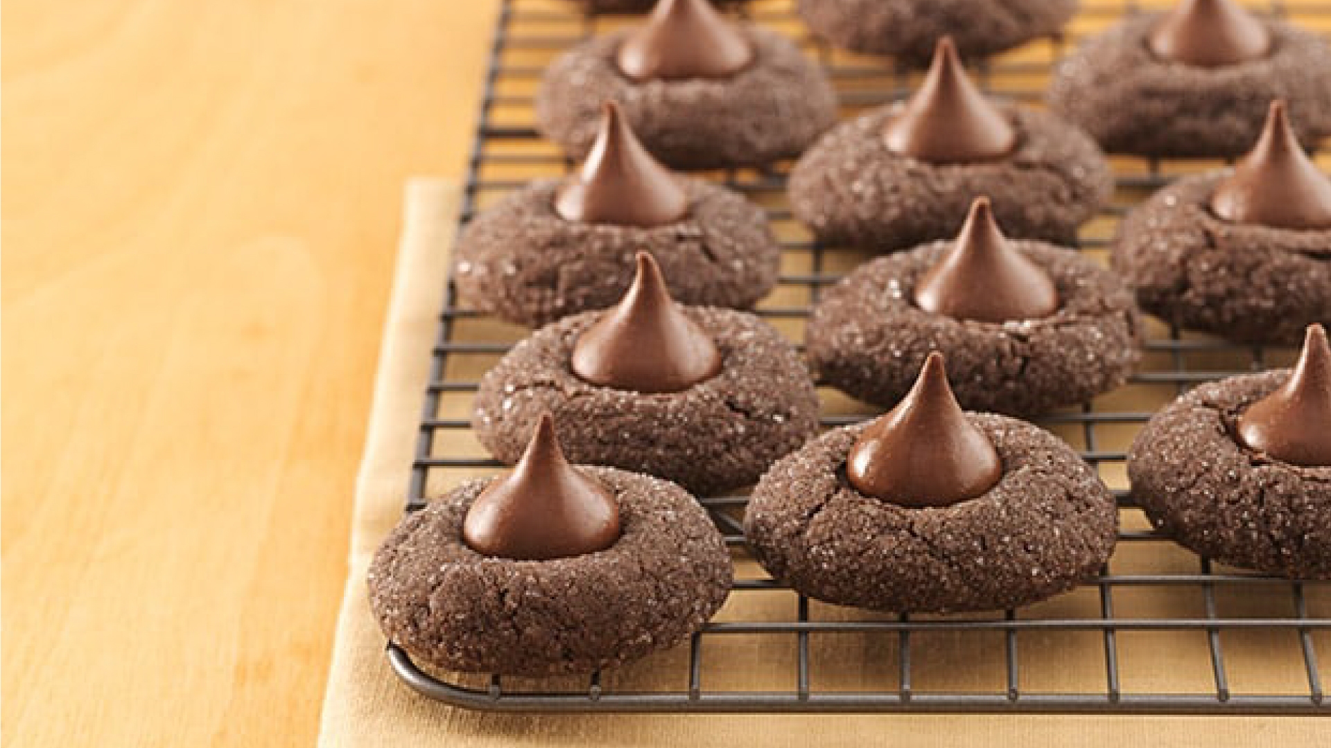 kisses chocolate blossom cookies