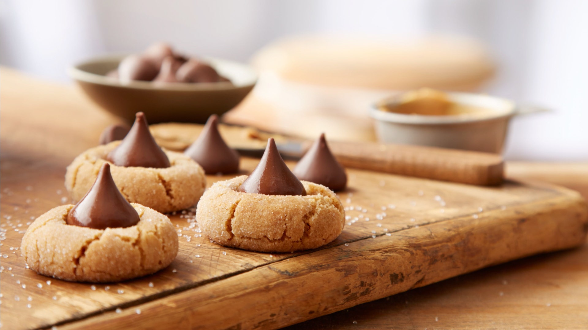 chewy peanut butter blossoms