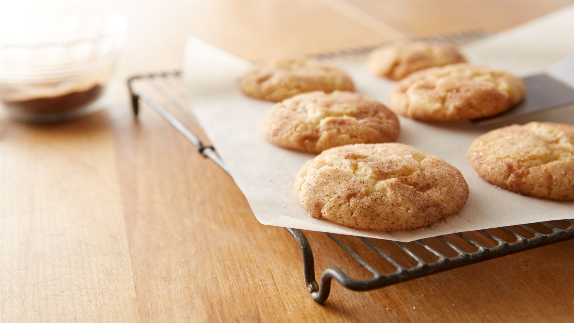 toffee studded snickerdoodles