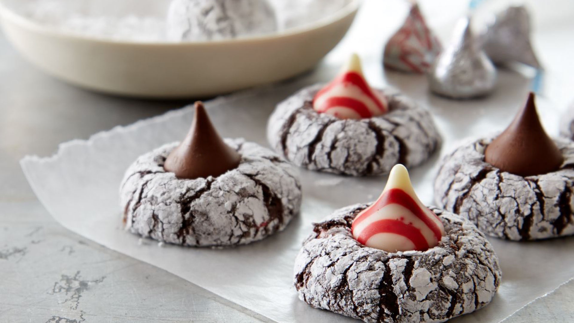 hersheys kisses candy peppermint brownie drops