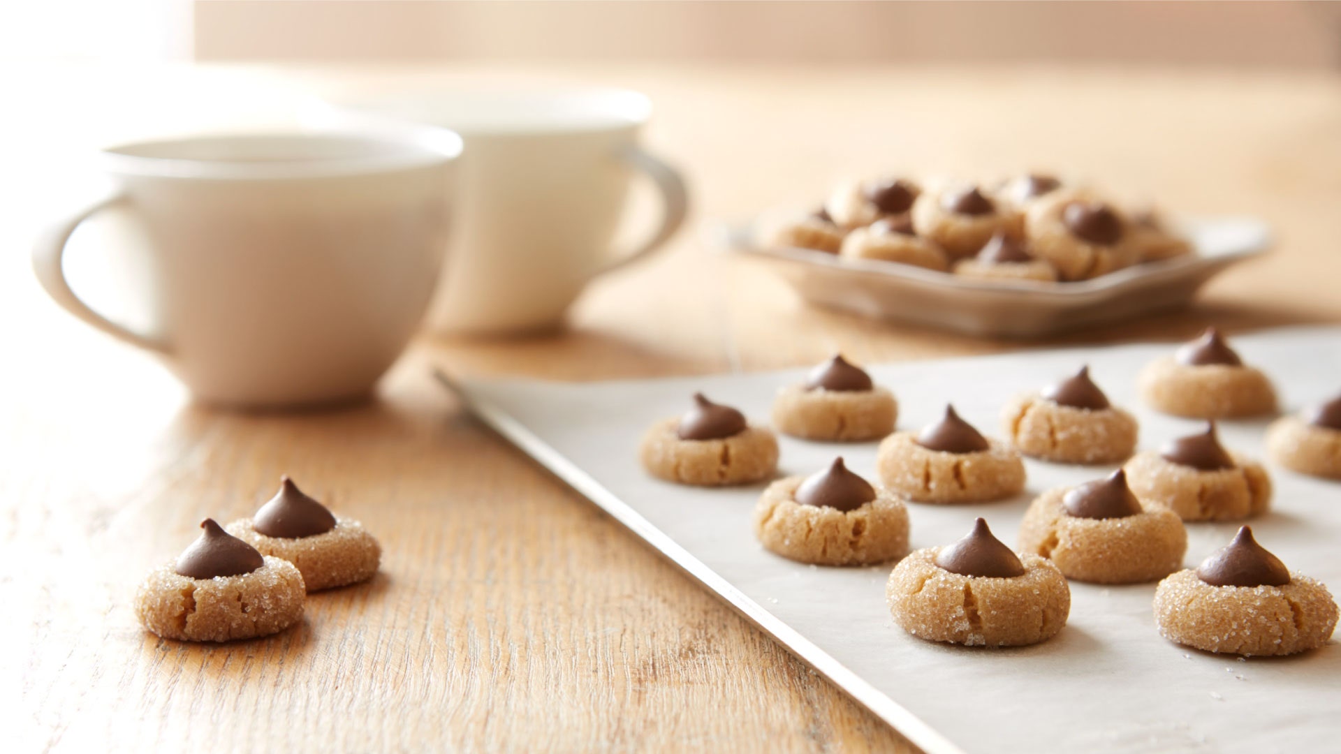 Tiny MINI KISSES Peanut Butter Blossoms