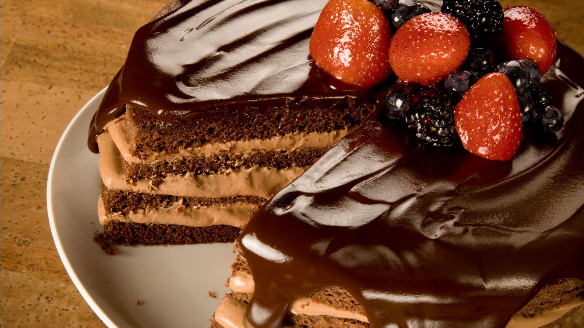 triple chocolate torte