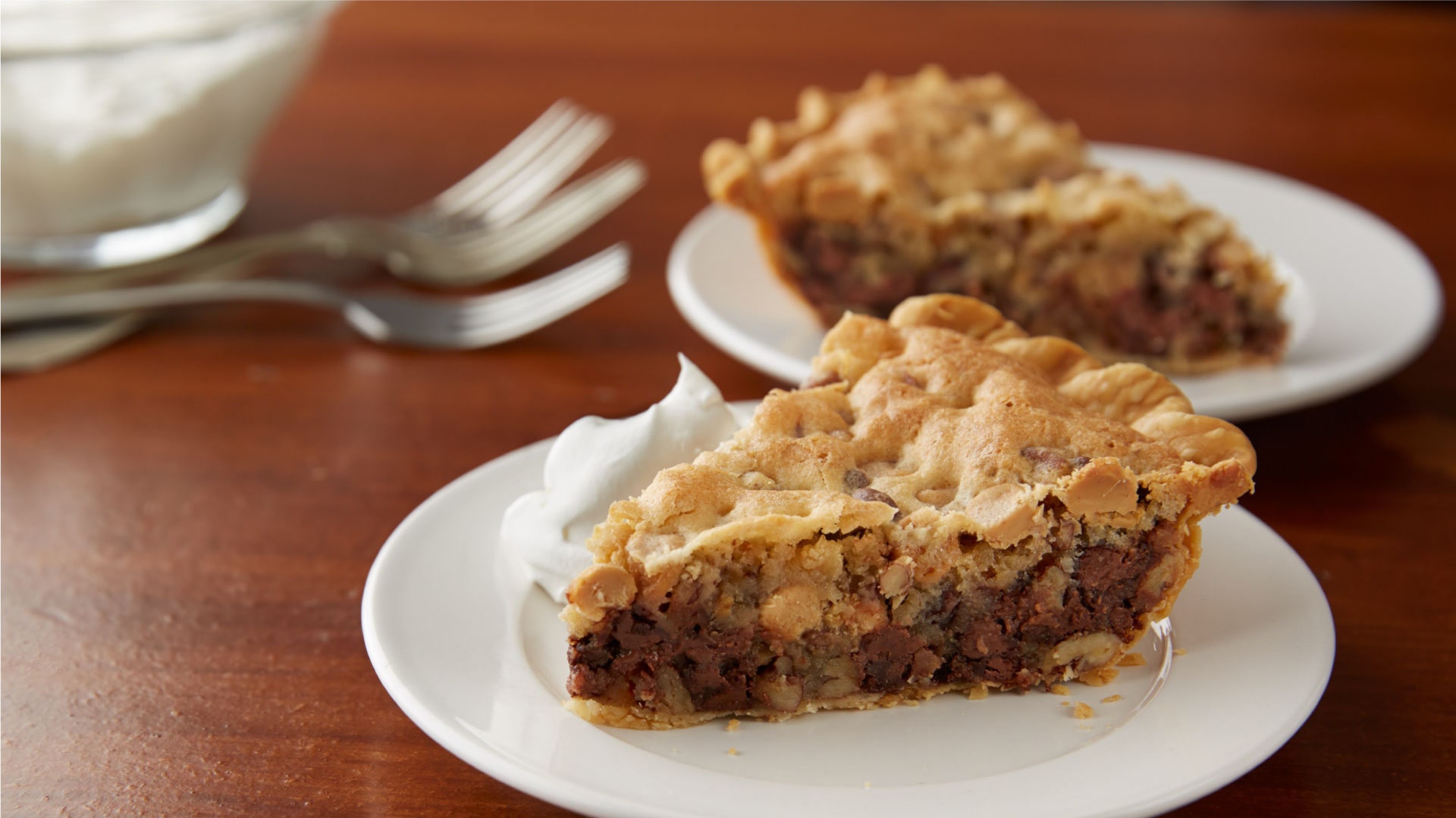 Peanut Butter and Milk Chocolate Chip Pie