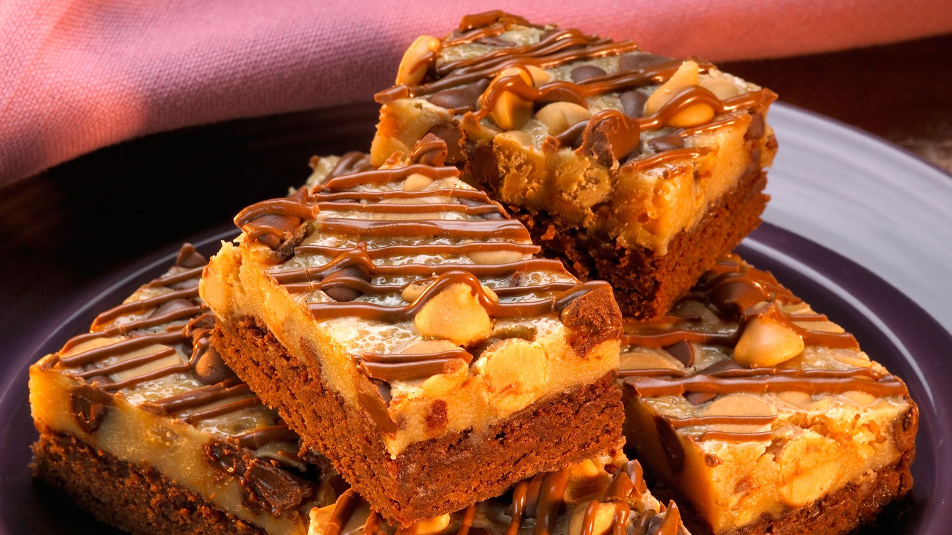 Image of Peanut Butter and Milk Chocolate Chip Brownie Bars