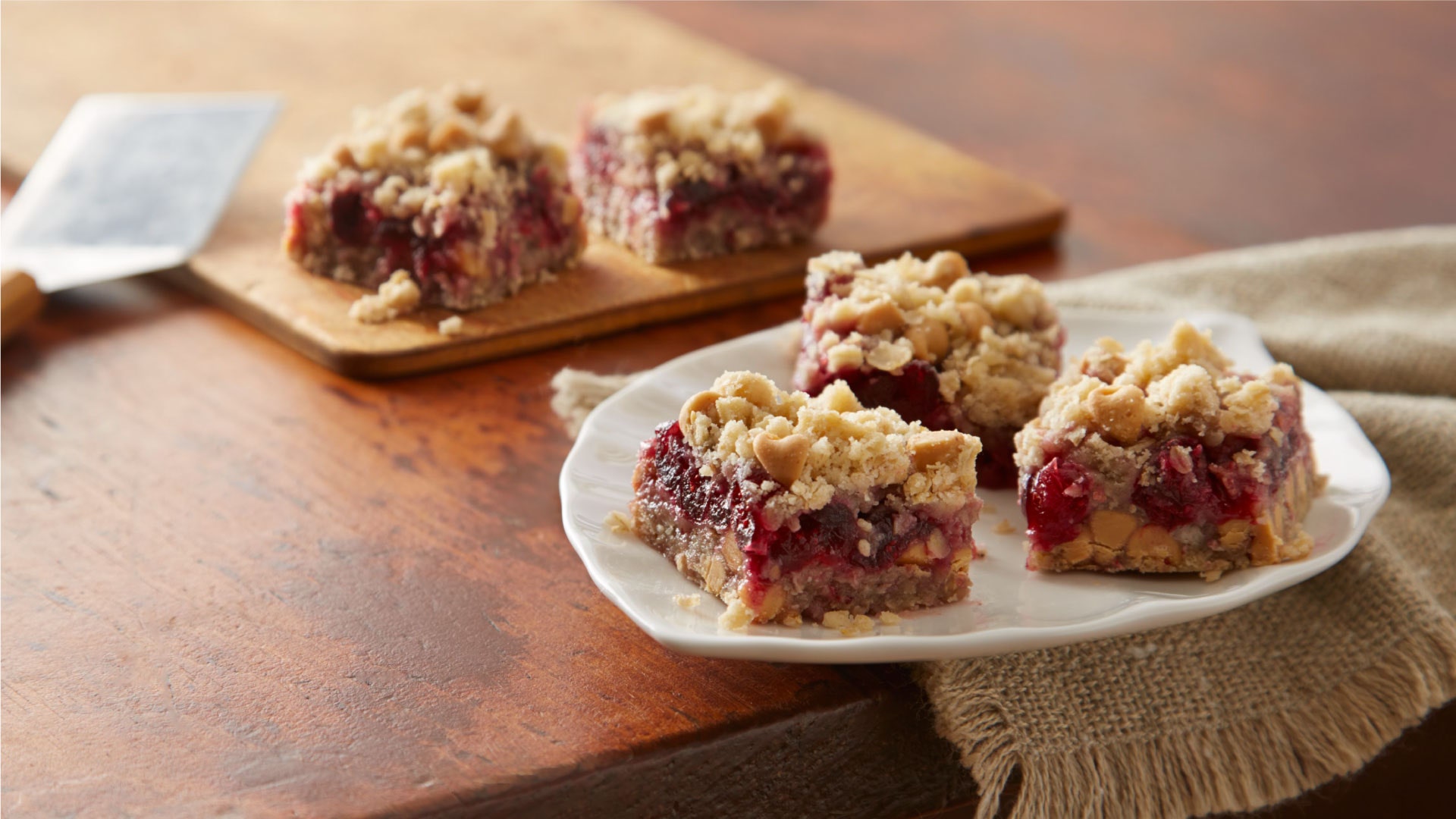 Peanutty Cranberry Bars