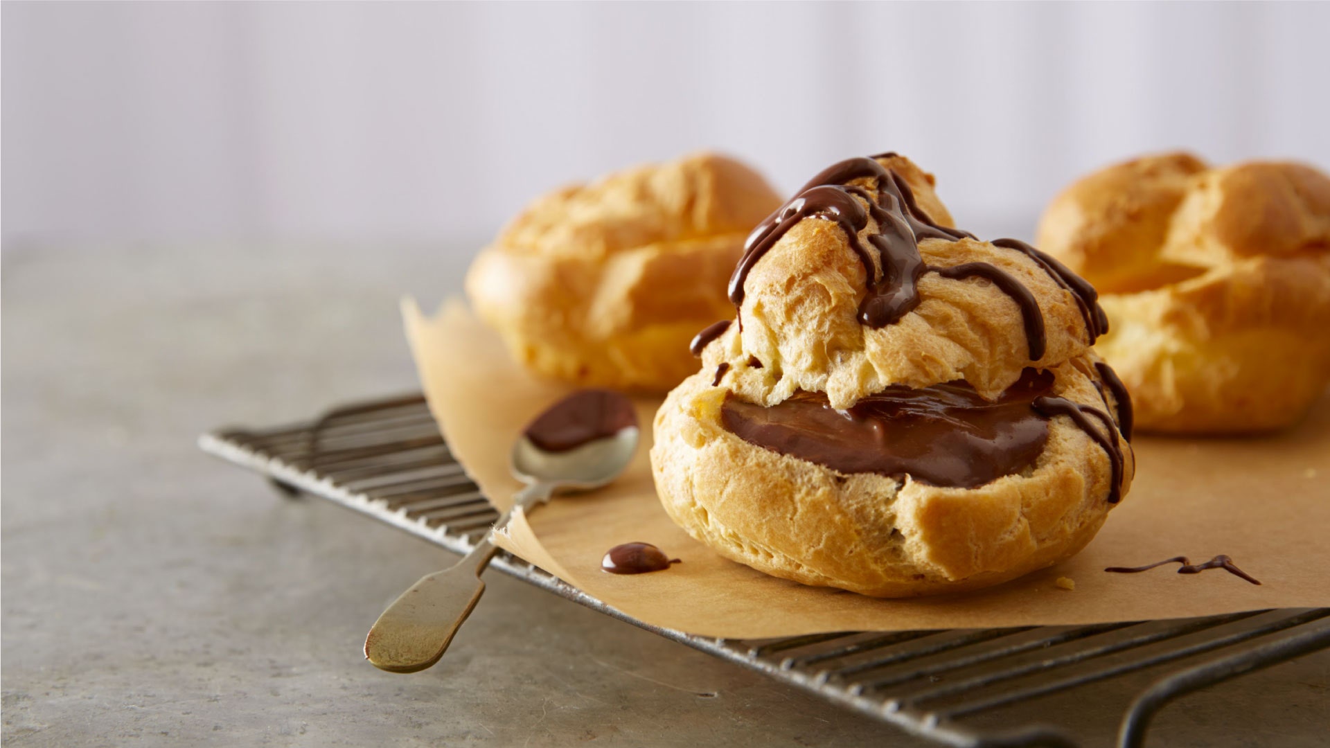 Rich Chocolate Glazed Cream Puffs Recipe