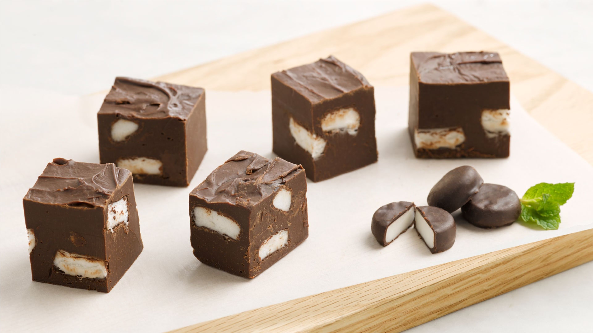 Chocolate Peppermint Pattie Fudge