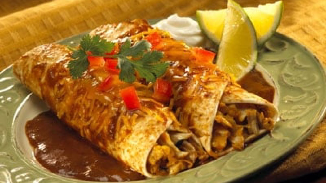 Image of Chicken Enchiladas with Chocolate Enchilada Sauce