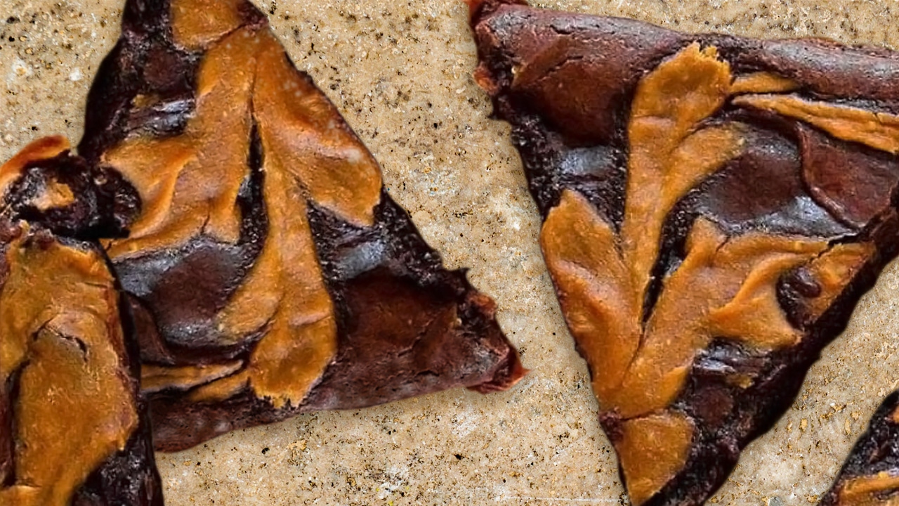 Chocolate Pumpkin Swirl Brownies