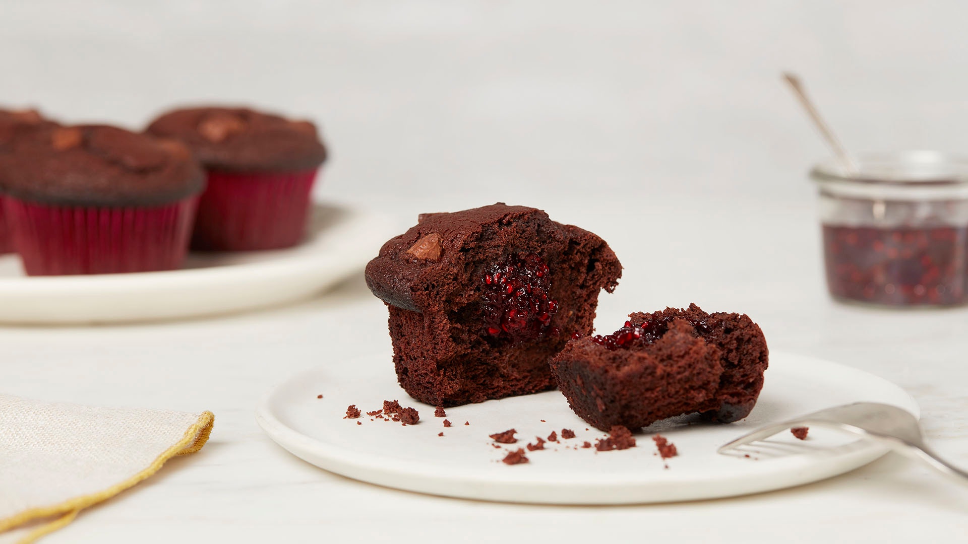 Image of Jammy Chocolate Muffins