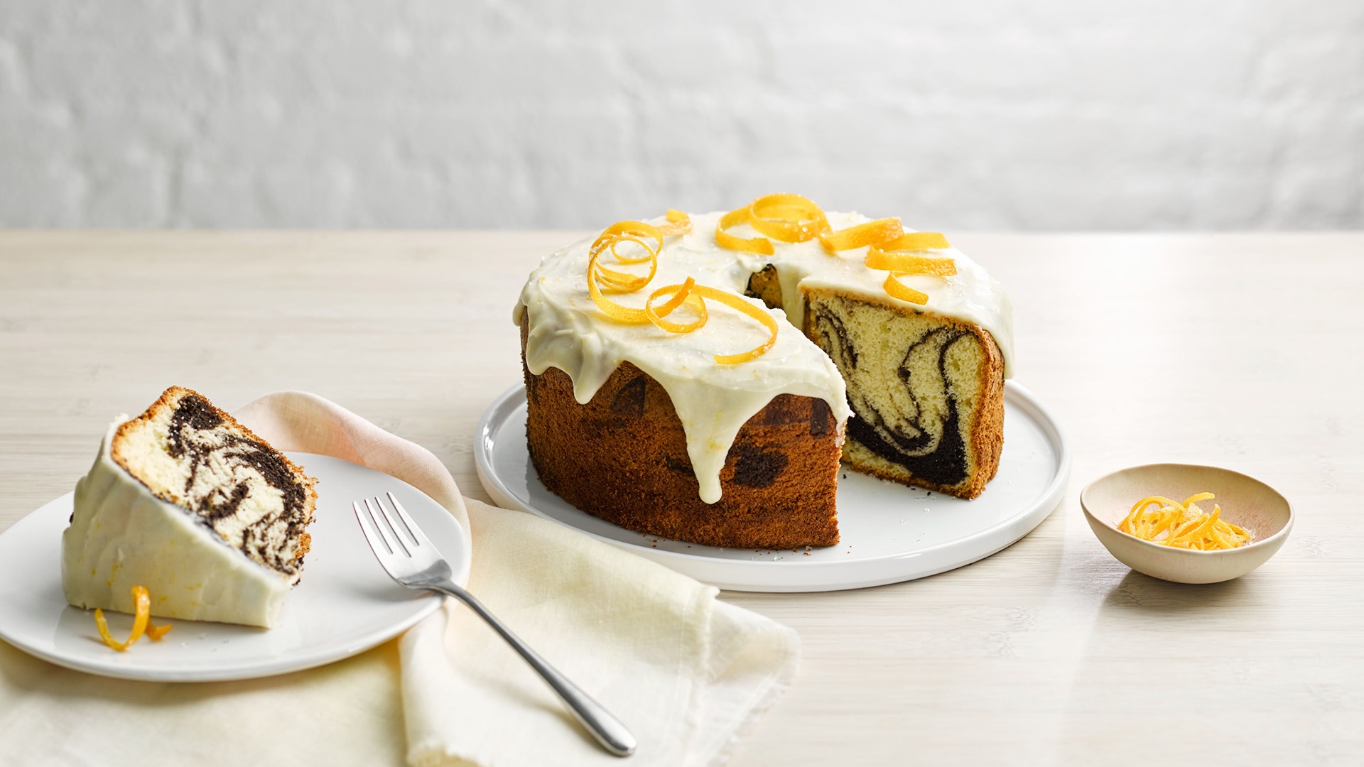 Image of Chocolate Orange Marble Chiffon Cake