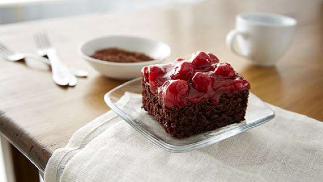 chocolate cherry upside down cake