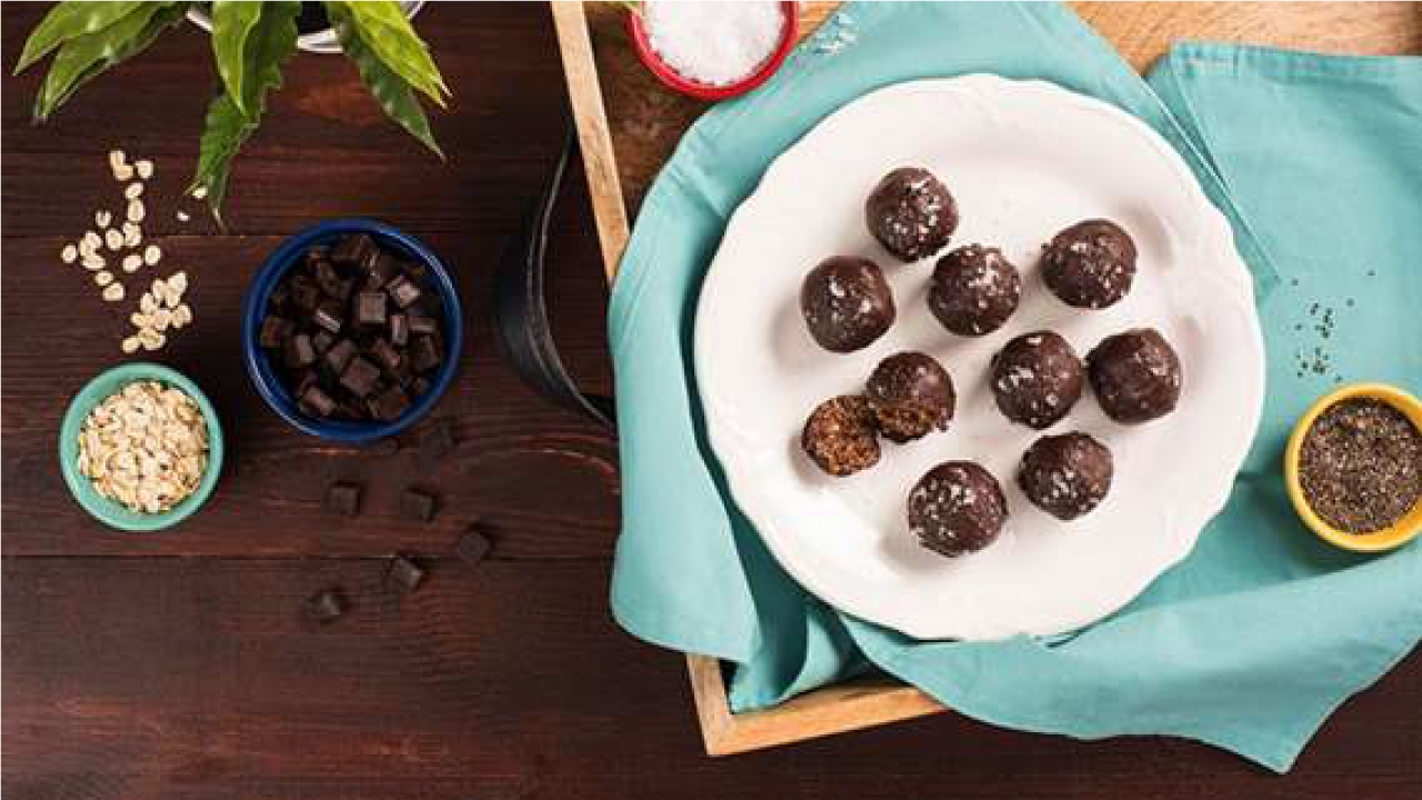 Image of No-Bake Dark Chocolate Chia Bites