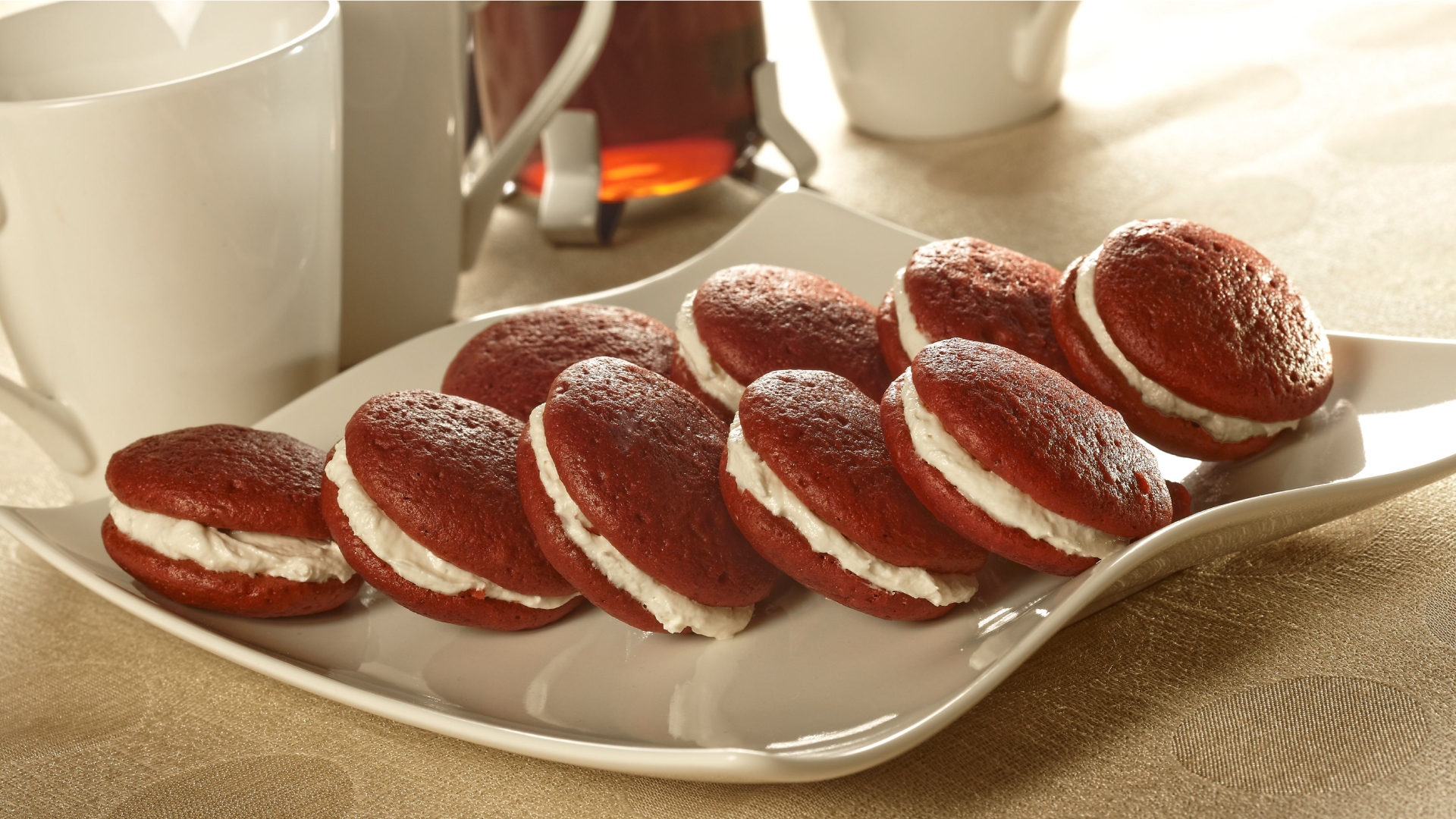 Mini Red Velvet Whoopie Pies