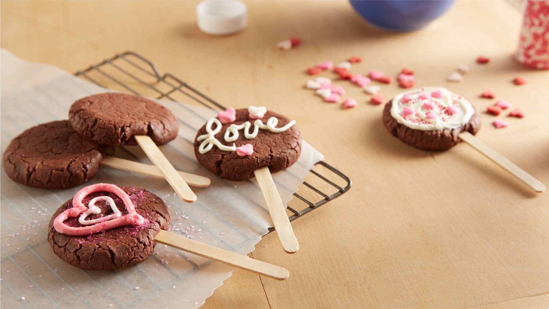 Image of Valentine Chocolate Cookie Pops