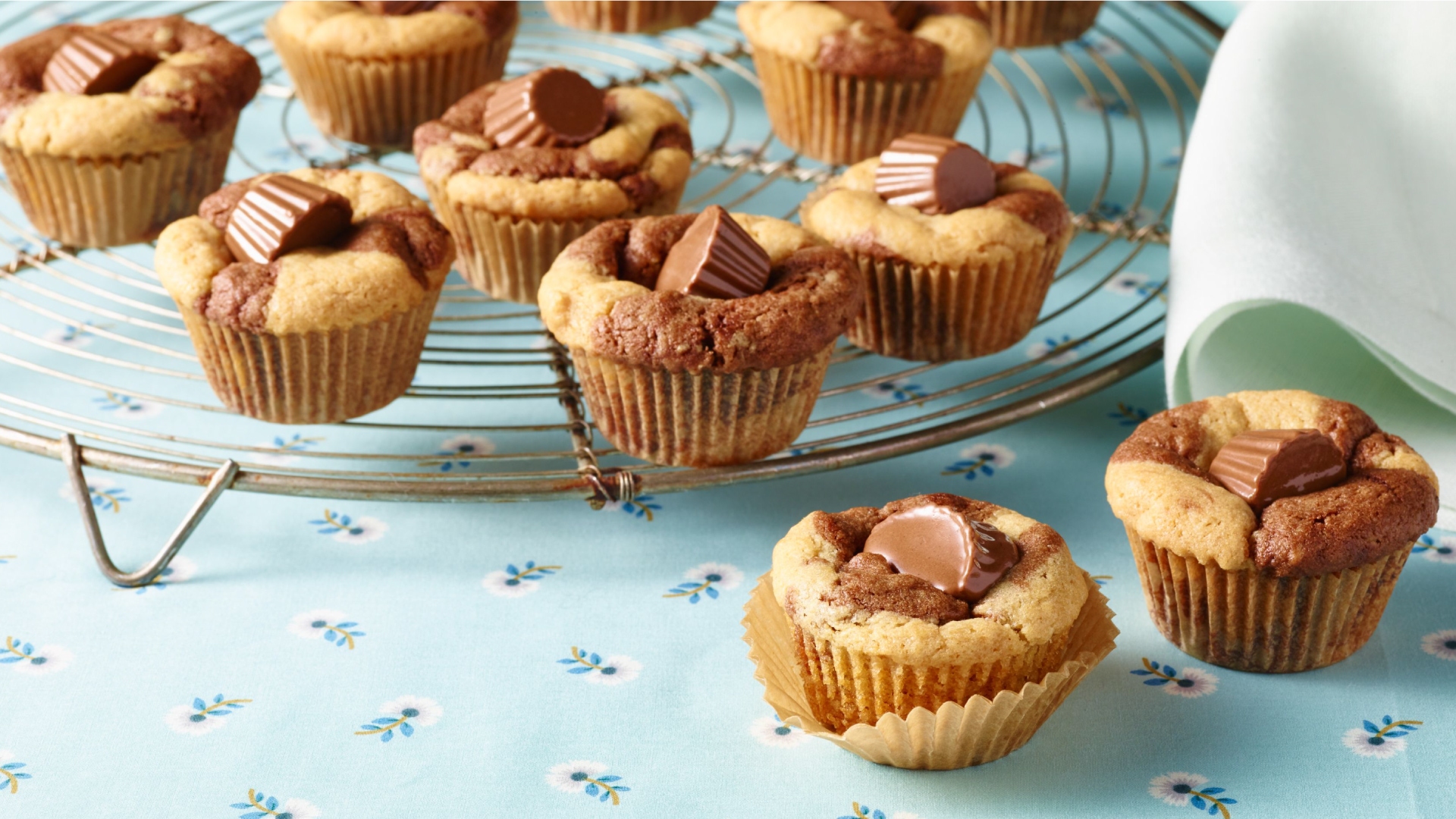 Peanut Butter And Chocolate Marbled Cookies