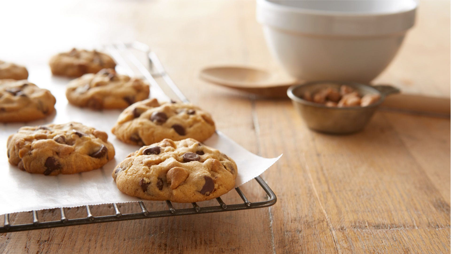 gluten free double peanut butter and milk chocolate chip cookies