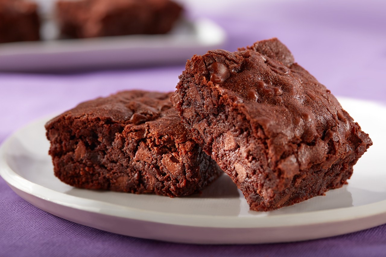 One-Bowl Salted Fudge Brownies - Last Ingredient