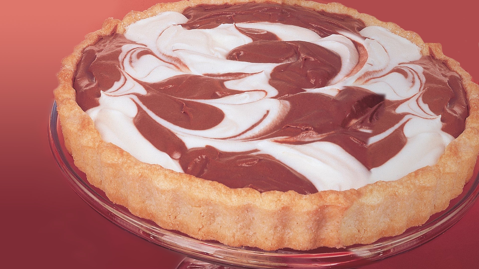 chocolate vanilla swirl tart