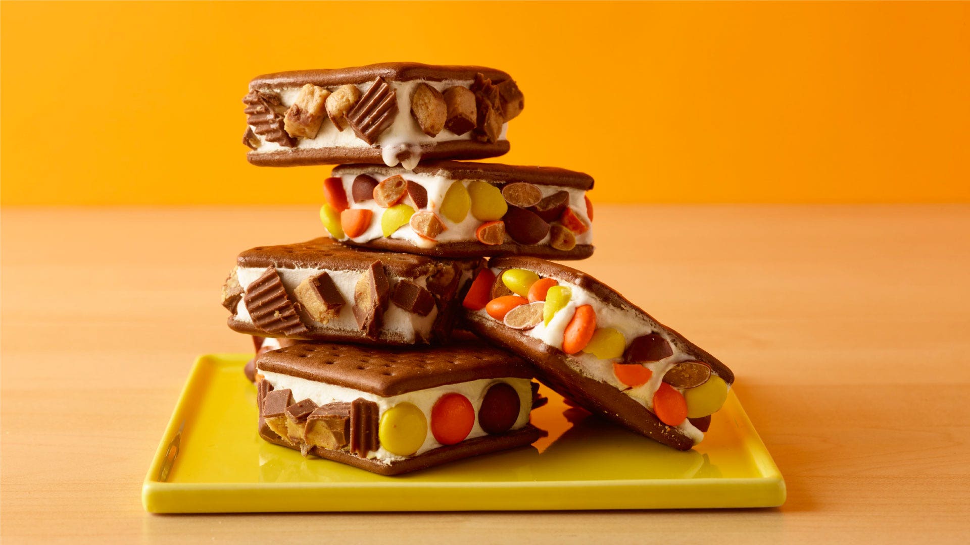 Image of REESE’S Ice Cream Sandwiches With Peanut Butter Candy Crumbles