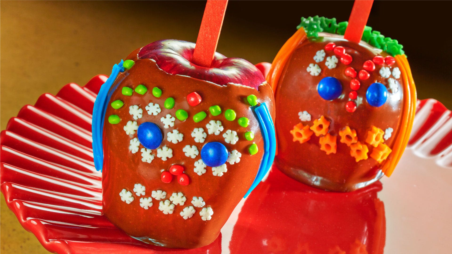 rolo day of the dead apple skulls