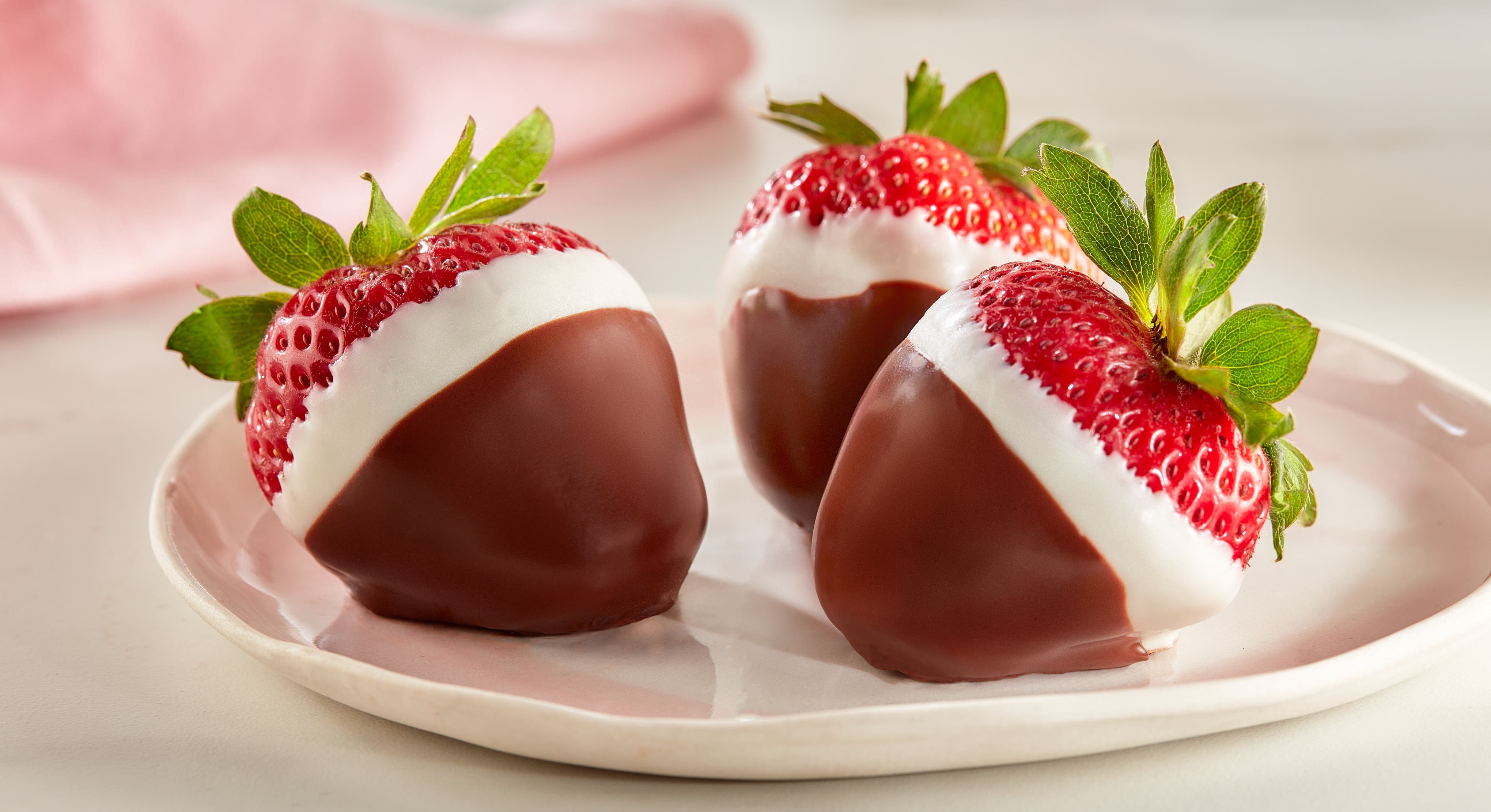 white and chocolate covered strawberries