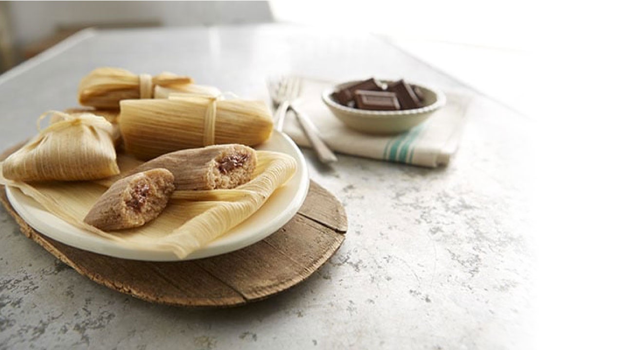 tamal dulce con chocolate