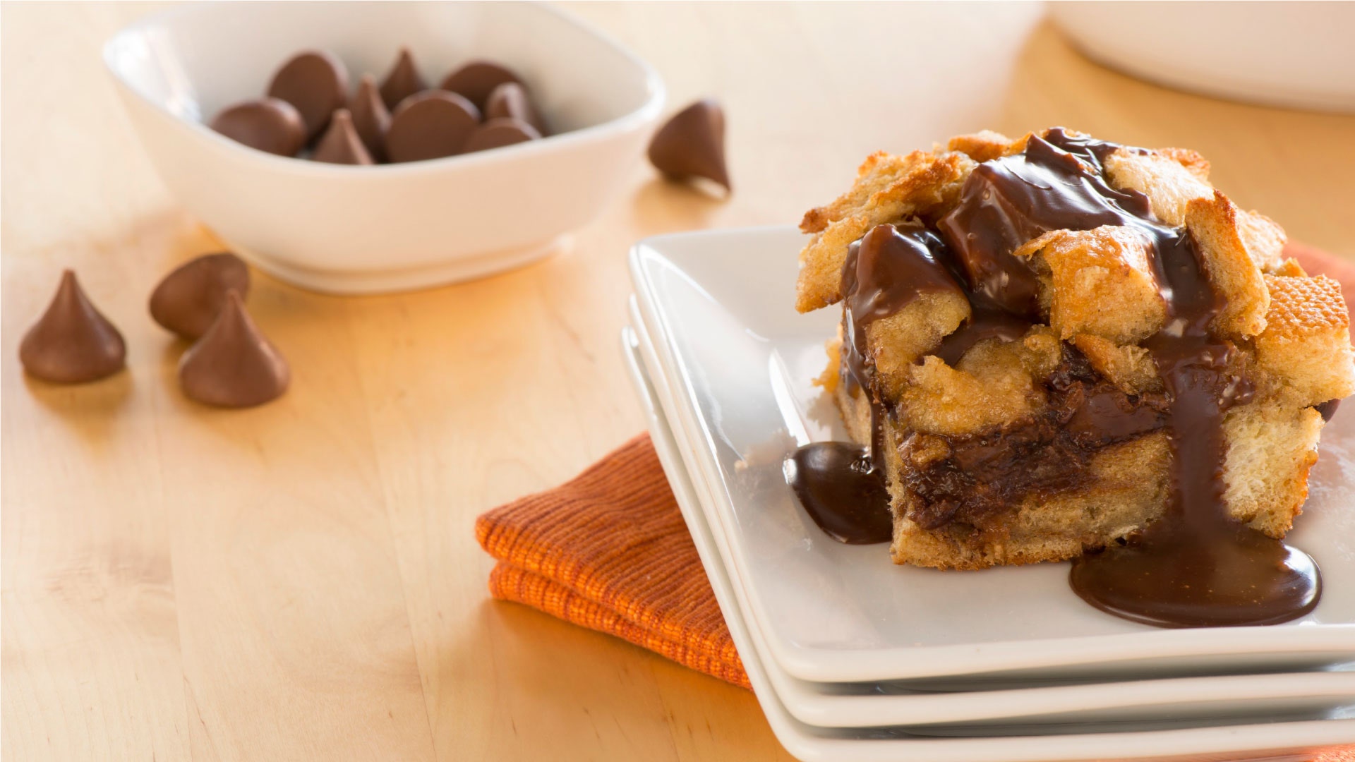 capriotada con chocolate bread pudding