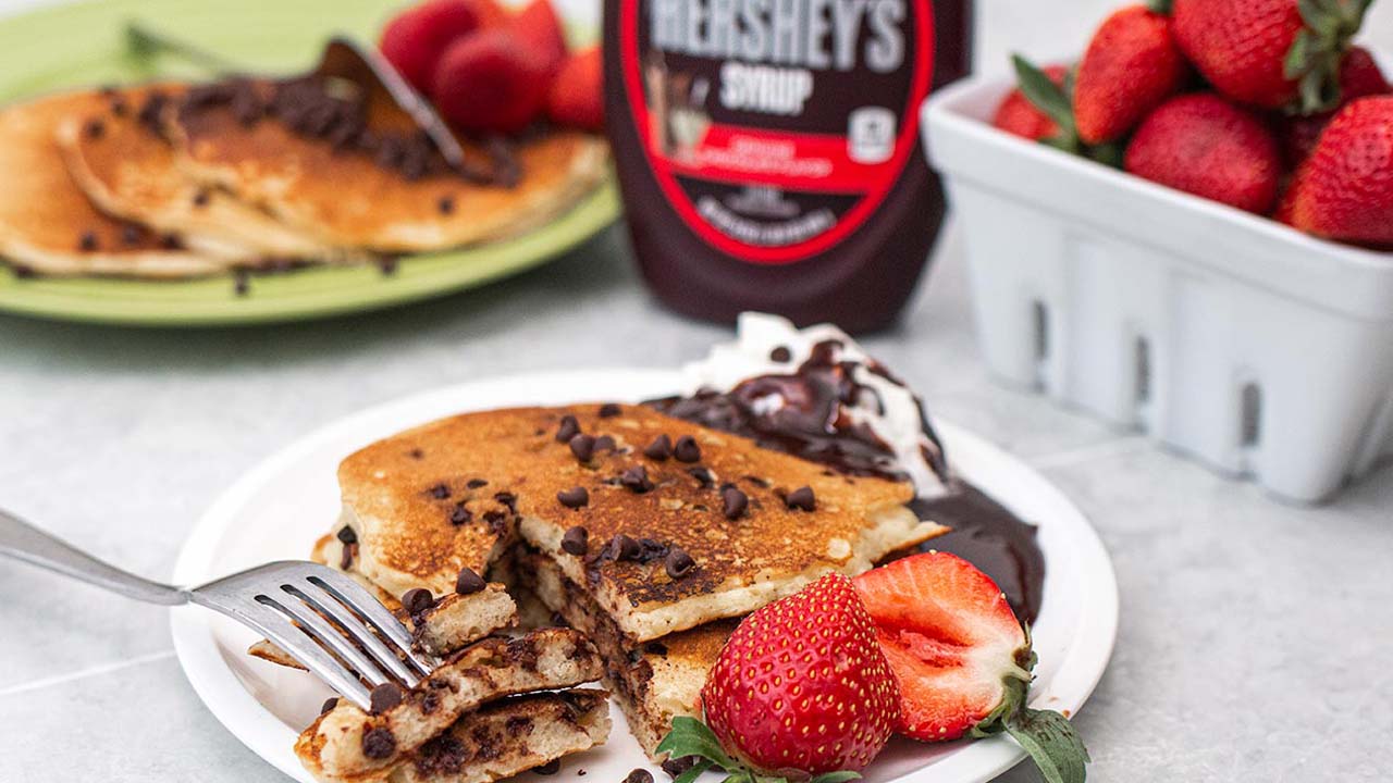 serve pancakes with your favorite toppings