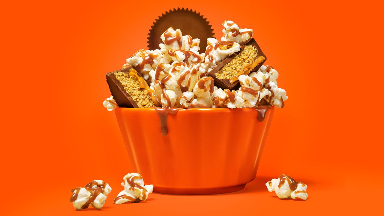 reeses caramel cup drizzled kettle corn recipe