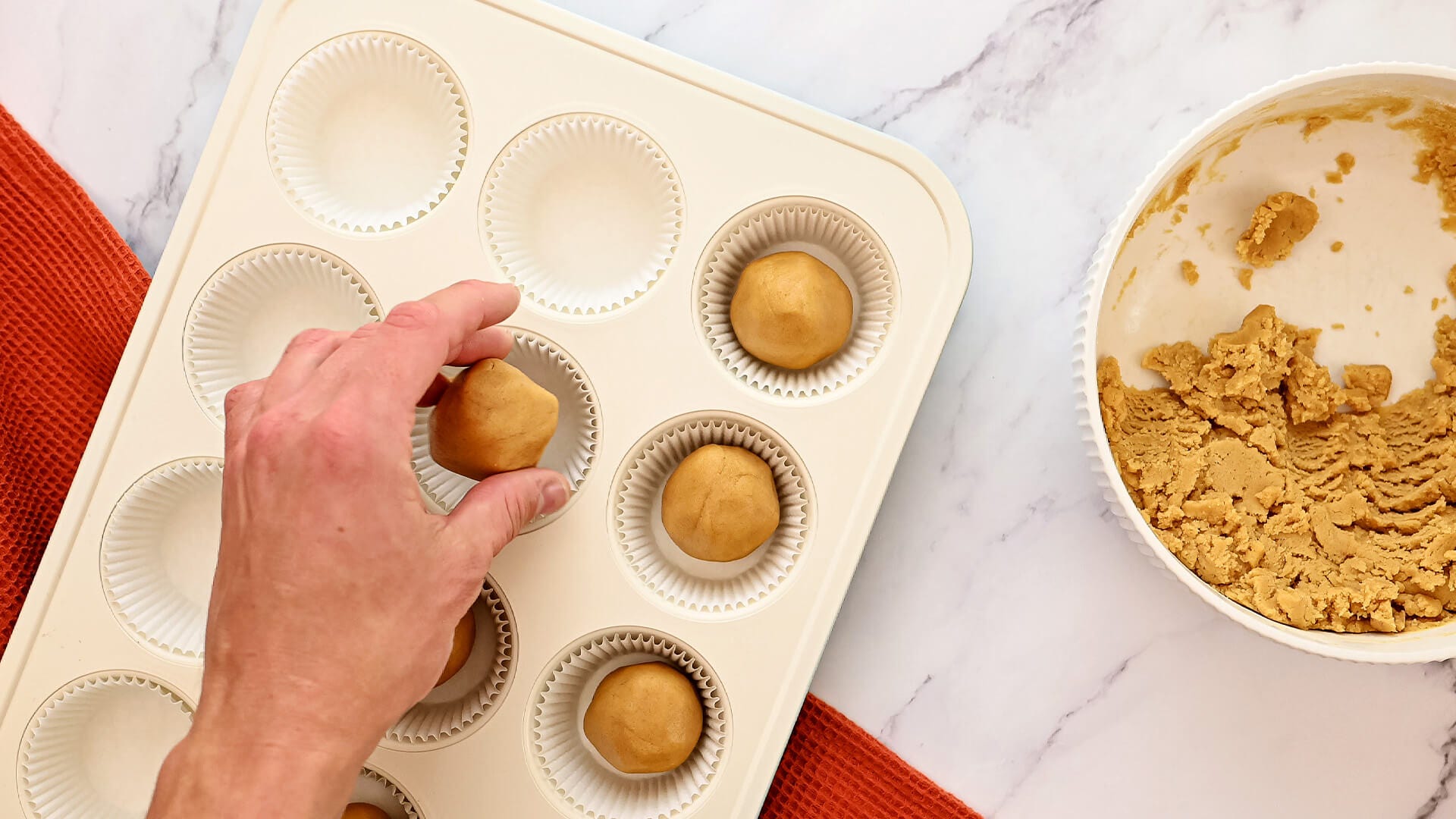 dough rolled into balls