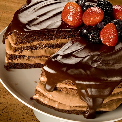Berry topped cake