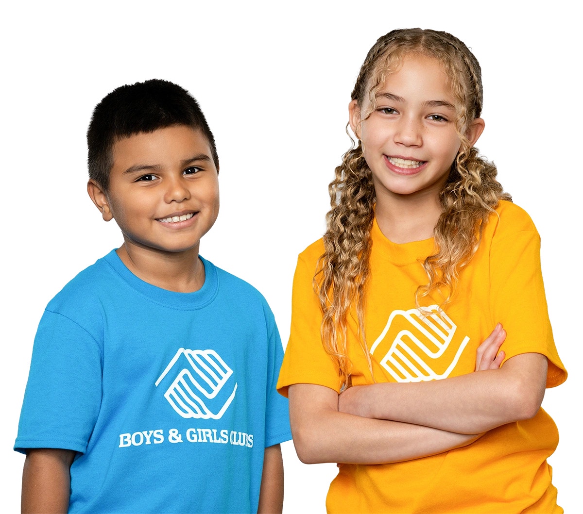 kids wearing boys & girls clubs shirts