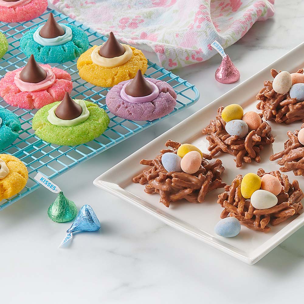 trays of assorted easter cookies