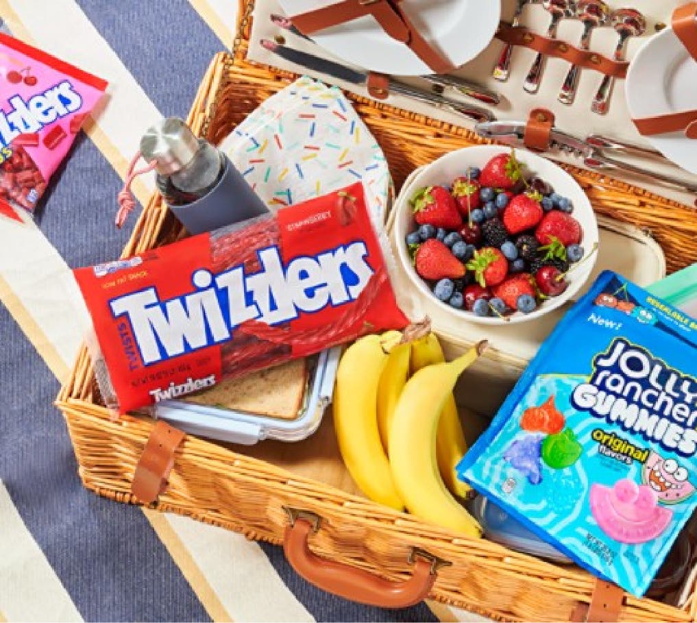 hershey candy in picnic basket