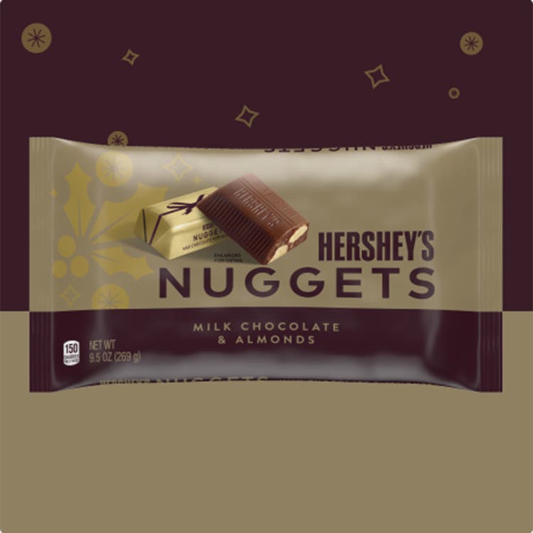 bag of hersheys nuggets milk chocolate with almonds candy