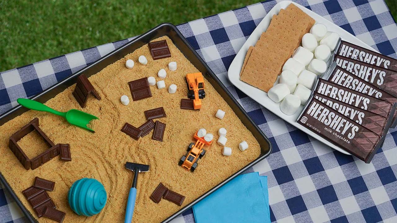 hersheys smores sensory bin craft
