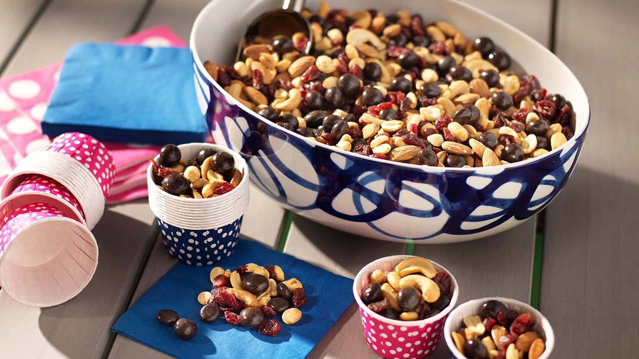 bowl of brookside signature trail mix