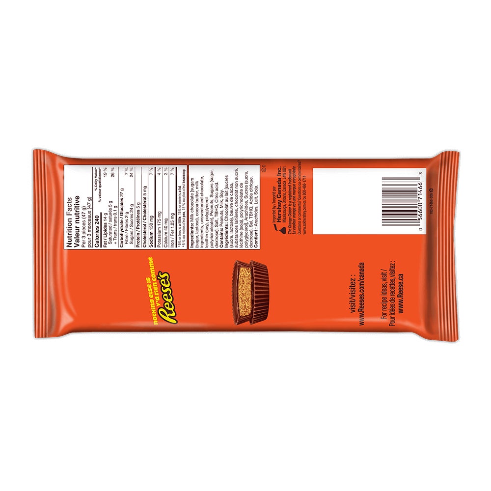 REESE'S Milk Chocolate Peanut Butter Cups Snack Size Candy, 124g
