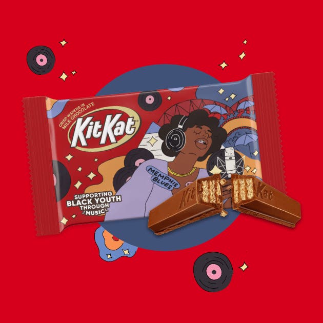 Kit Kat Memphis candy bar design