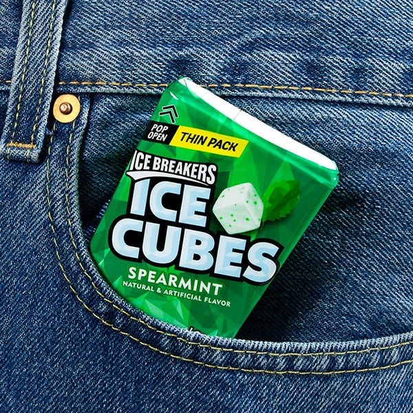 Ice Breakers Ice Cubes in Jean Pocket