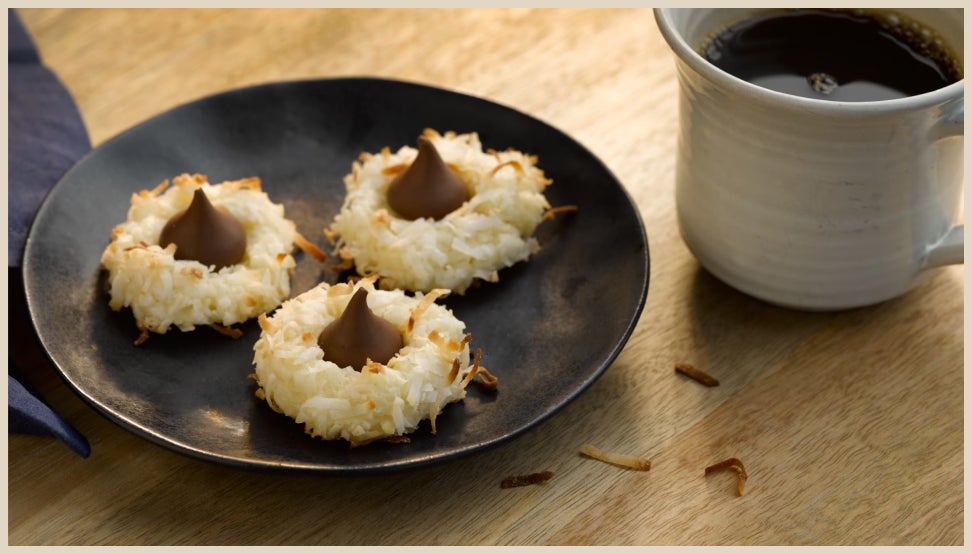 kisses coconut macaroon blossoms