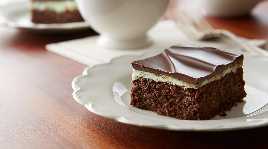 chocolate mint dessert square