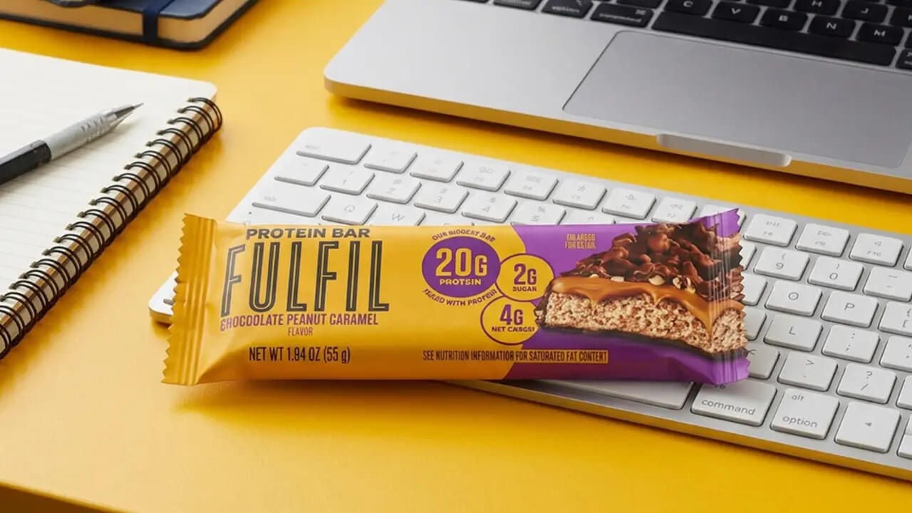 fulfil protein bar on keyboard