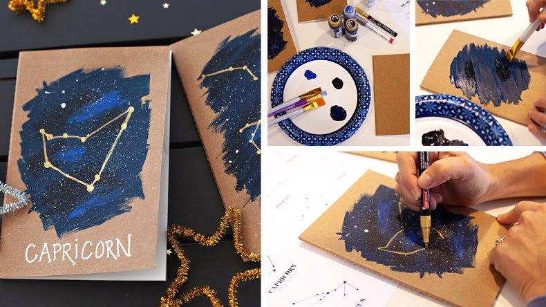 stargazing crafting activities, painting constellations