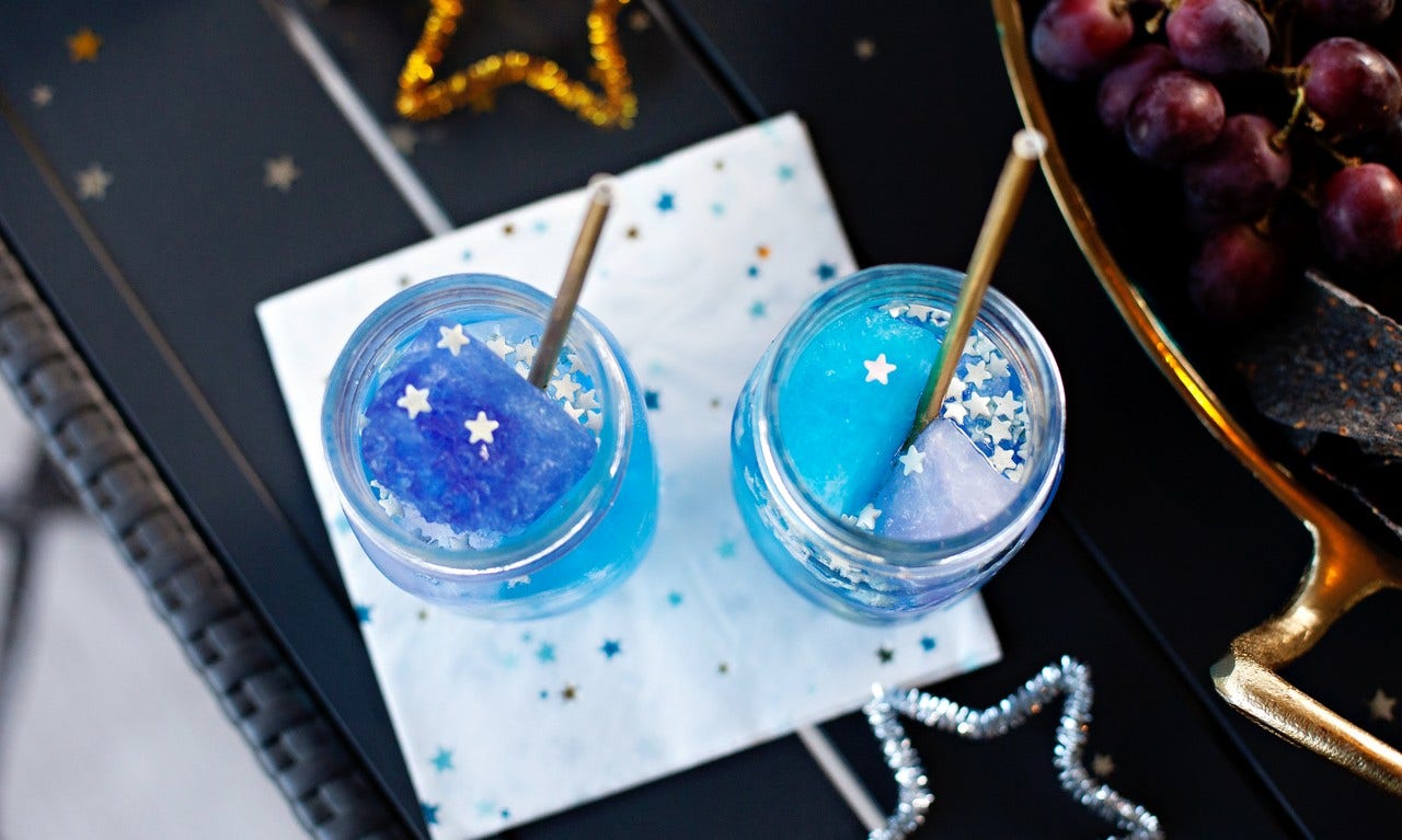 stargazing drinks on table