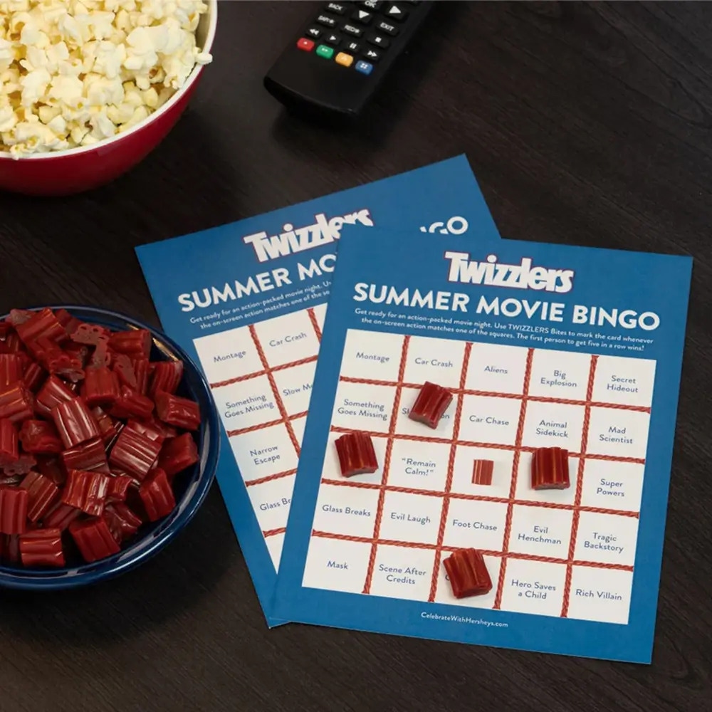 twizzlers movie bingo card
