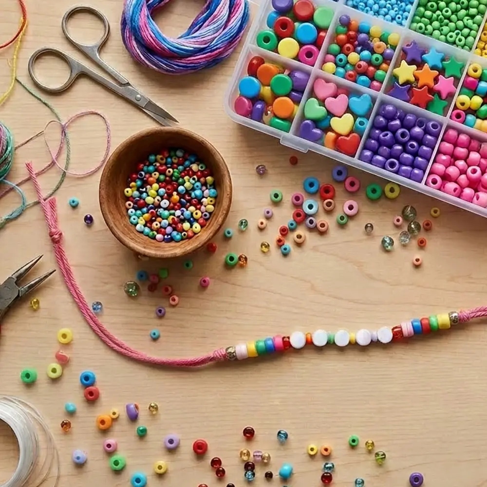 handmade bracelets with assorted beads